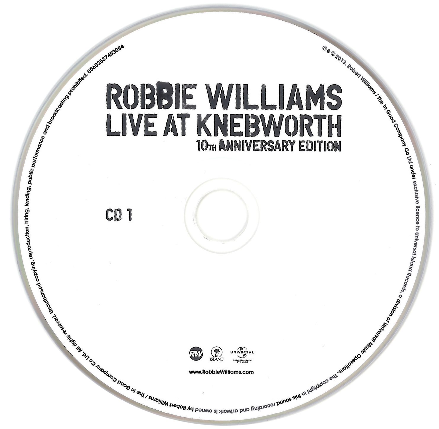 Robbie Williams  Live At Knebworth : CD1